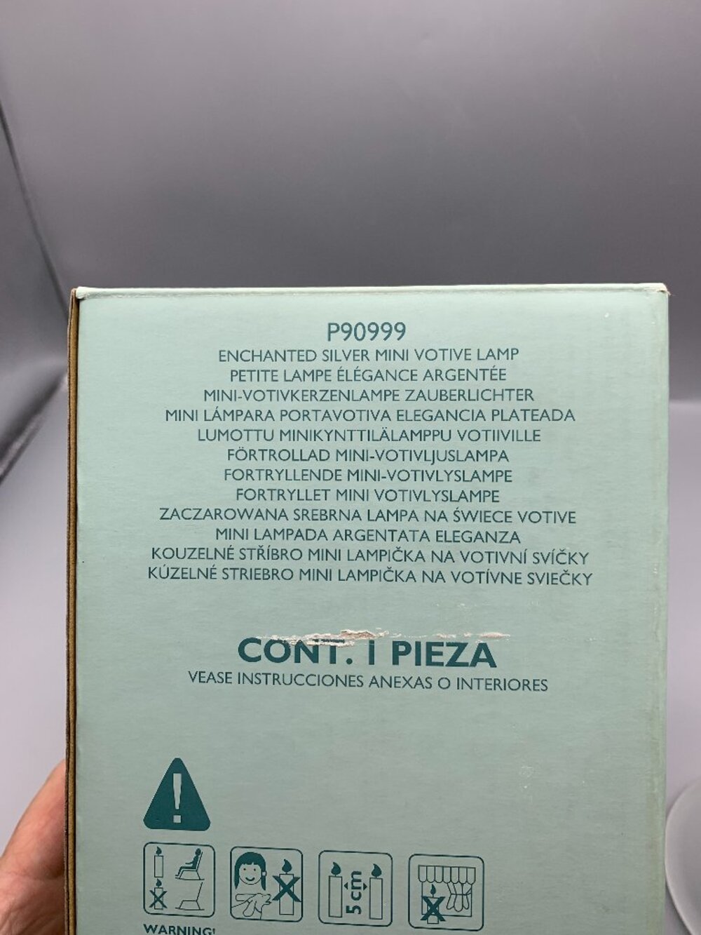 Vintage Partylite Frosted Glass Castle Turret Pedestal Candleholder with Box - Picture 7 of 7